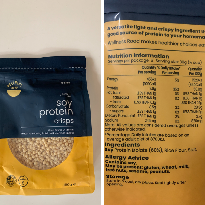 soy protein crisps protein content